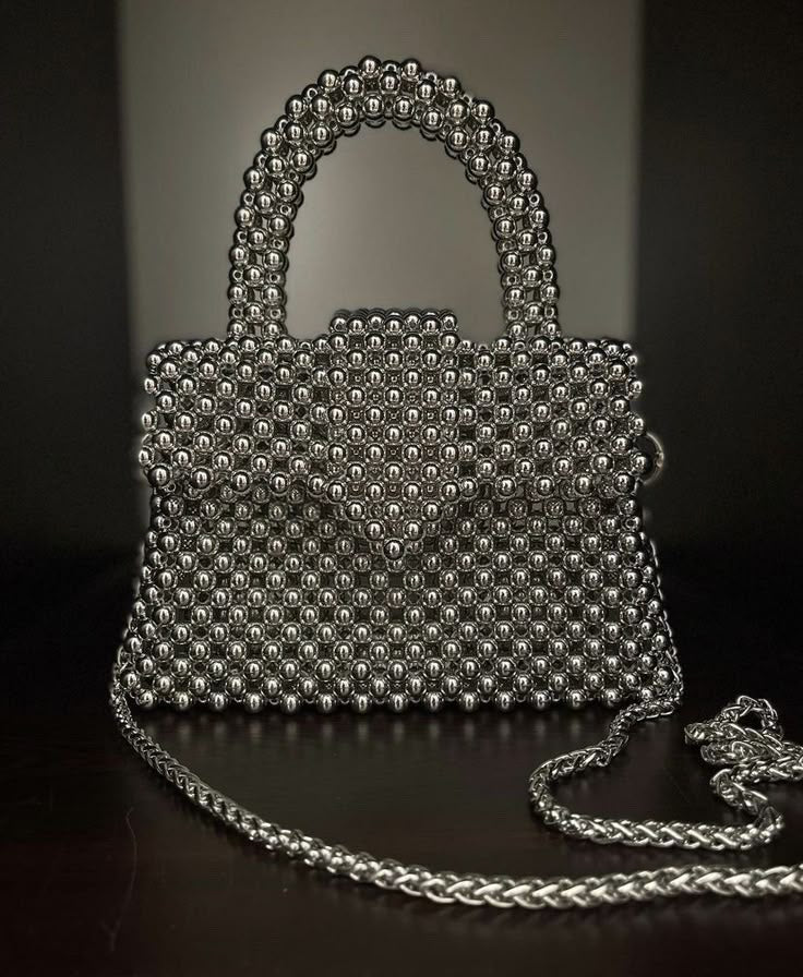 Silver Crystal Bridal Bag