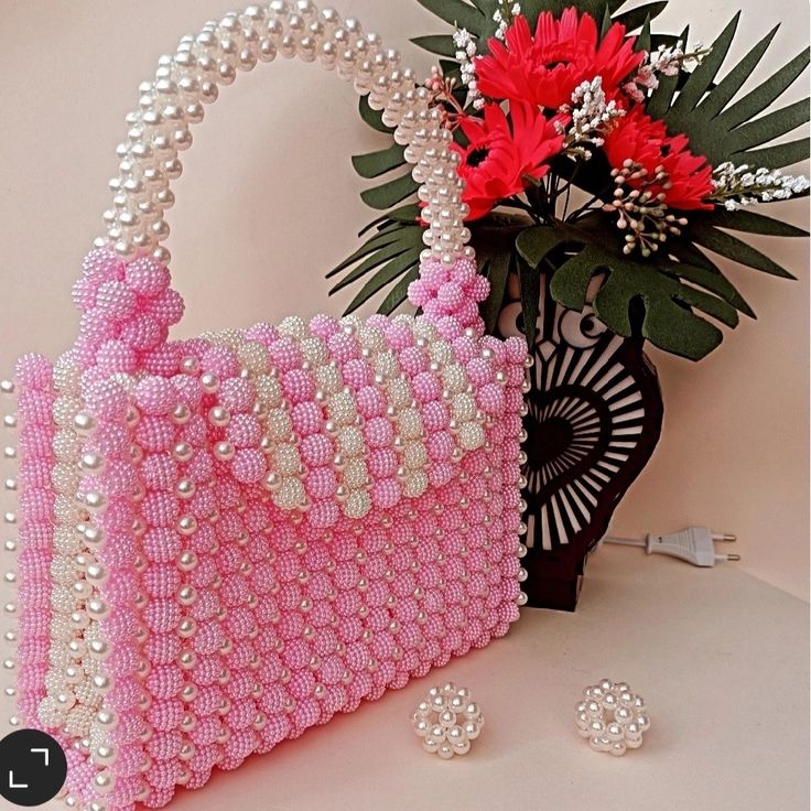Lvory Beaded Bridal Purse