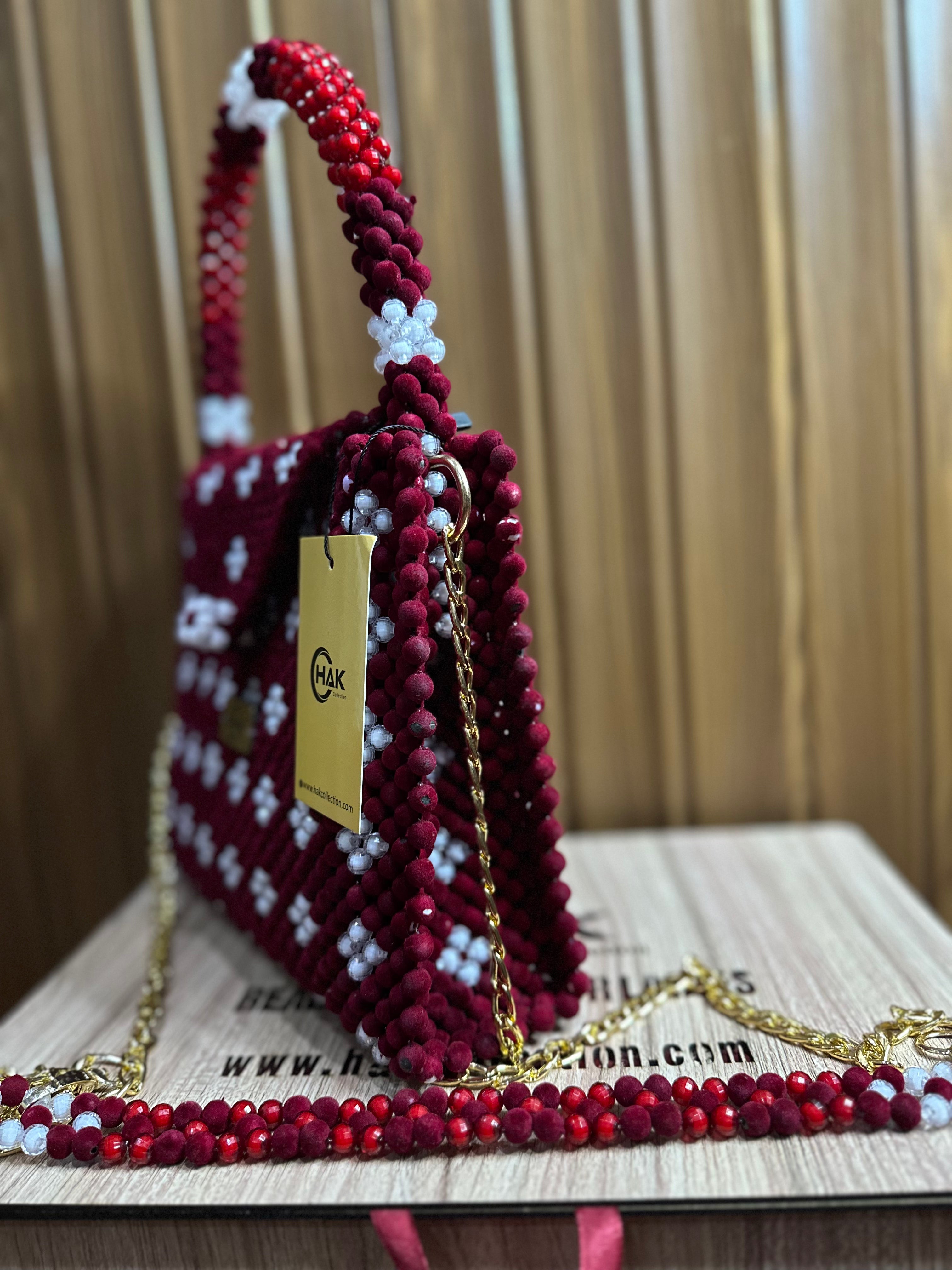 Red Velvet Bridal Bag