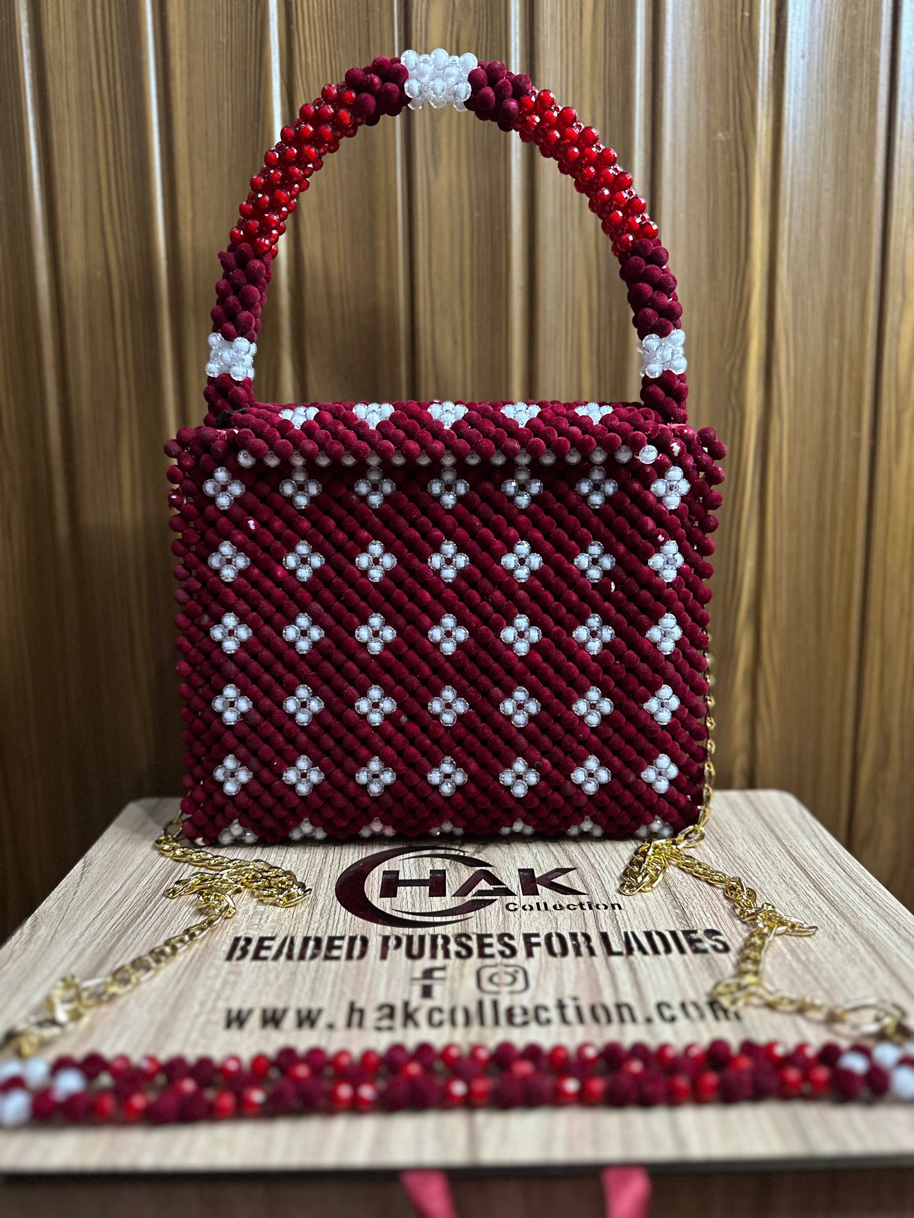 Red Velvet Bridal Bag