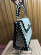Black&White Crystal Beaded Bag