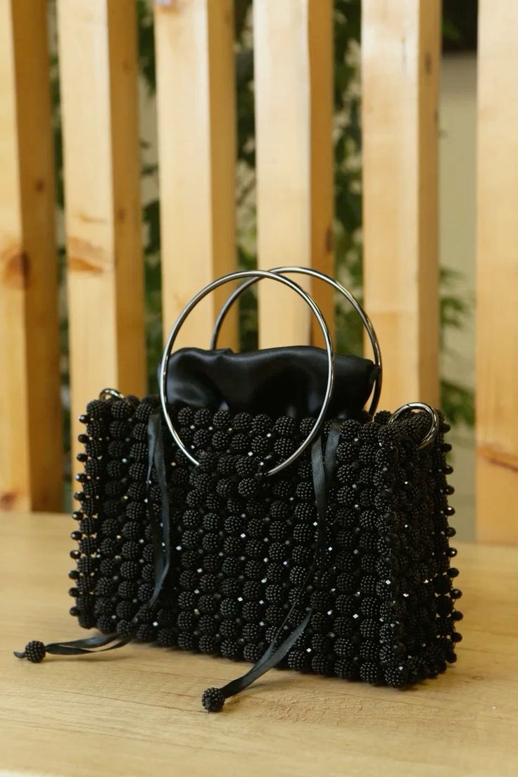 Black Crystal Bridal Bag