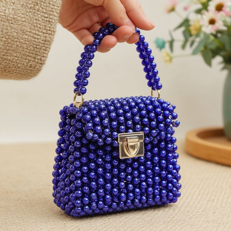 Blue Crystal Bridal Bag