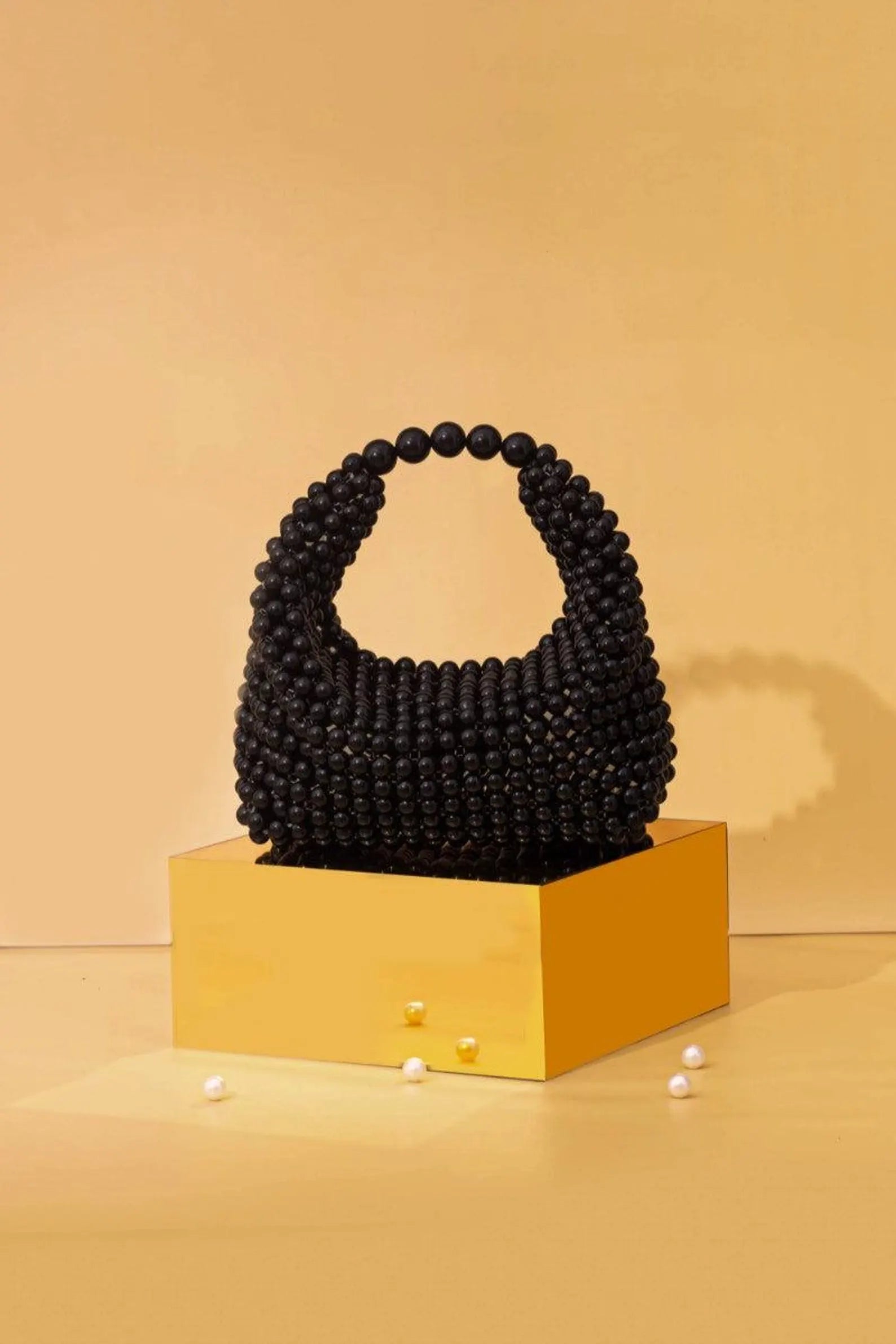 Black Beaded Bag