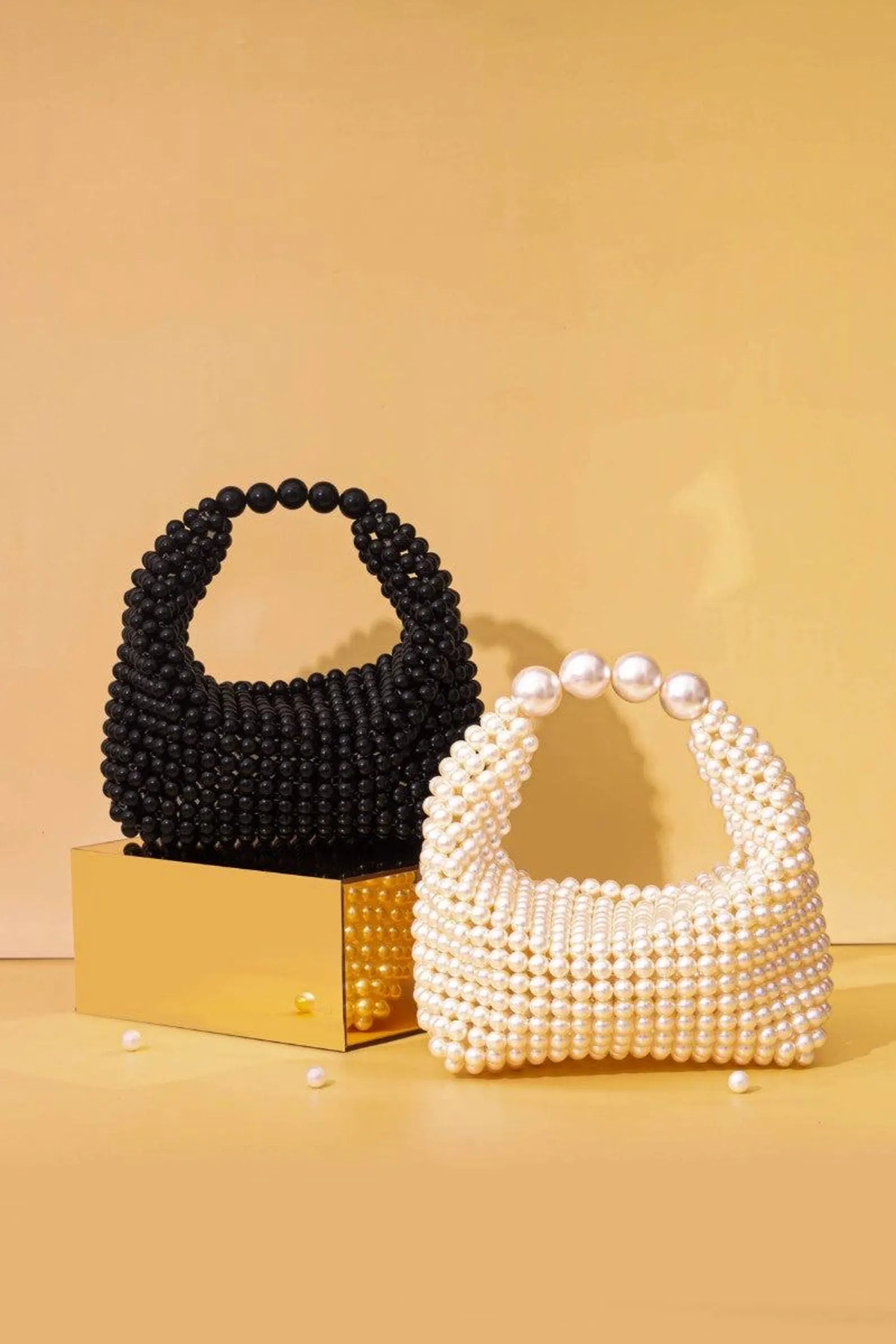 Black Beaded Bag