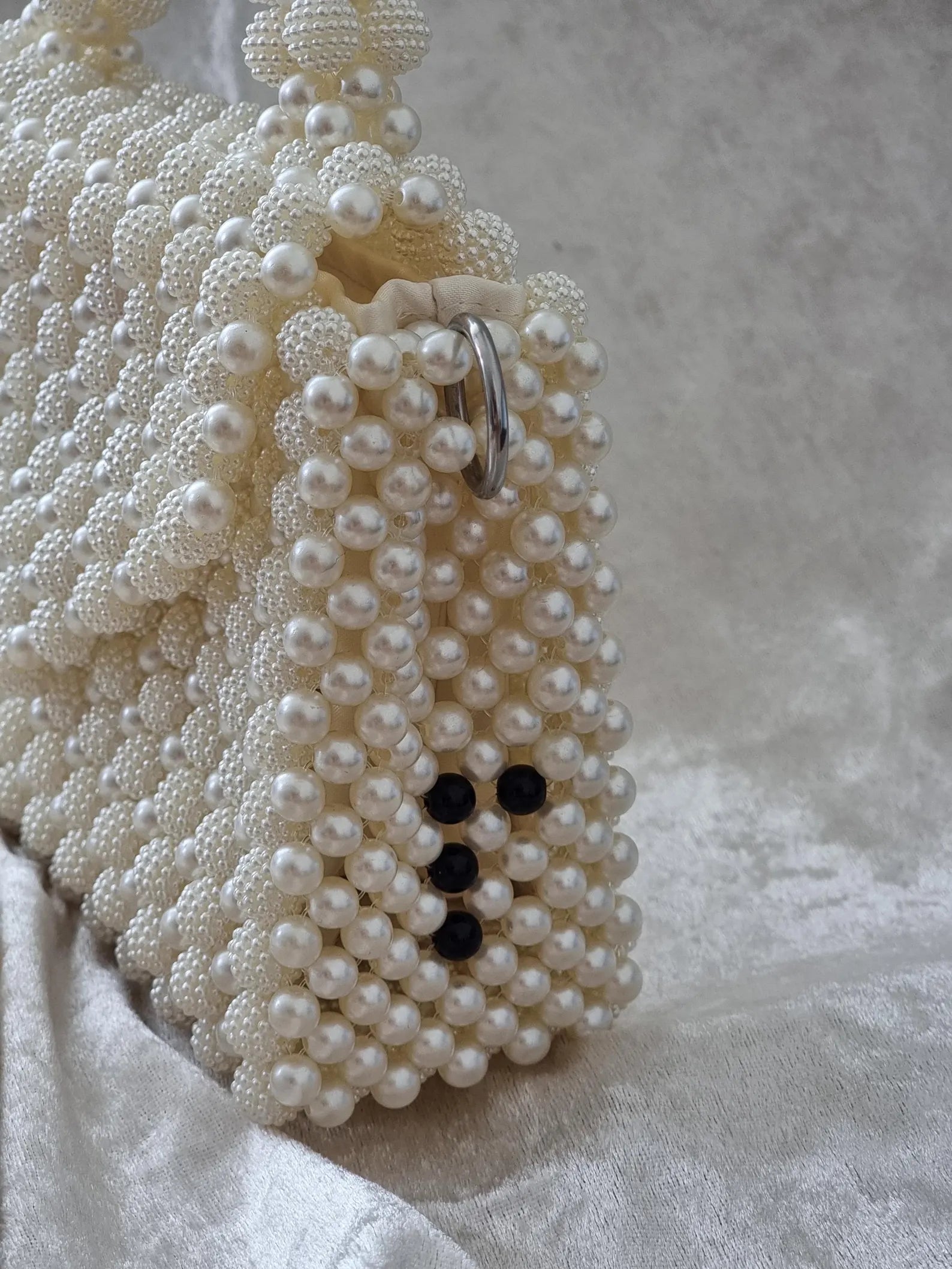 Cream White Pearl Bag