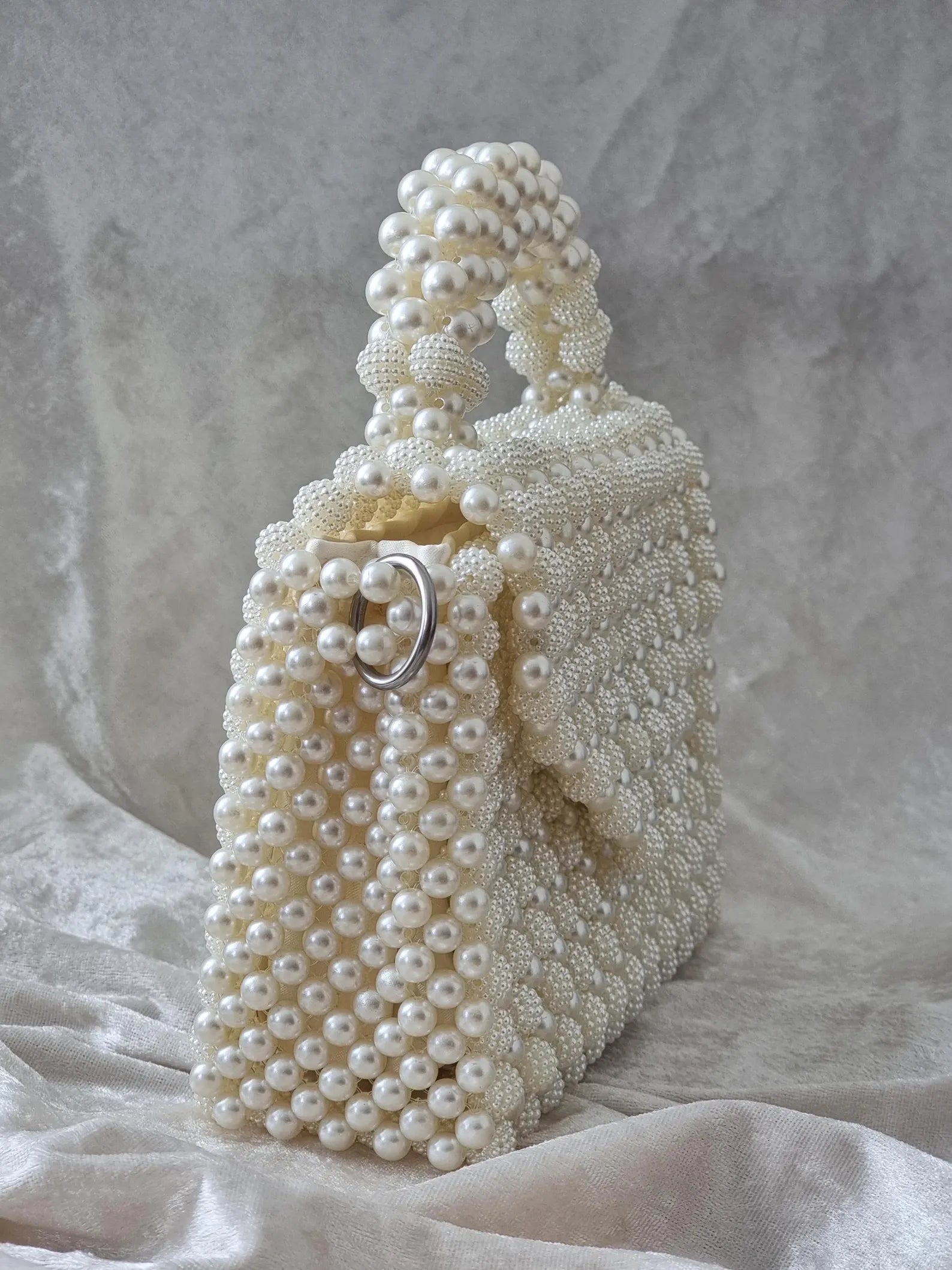 Cream White Pearl Bag