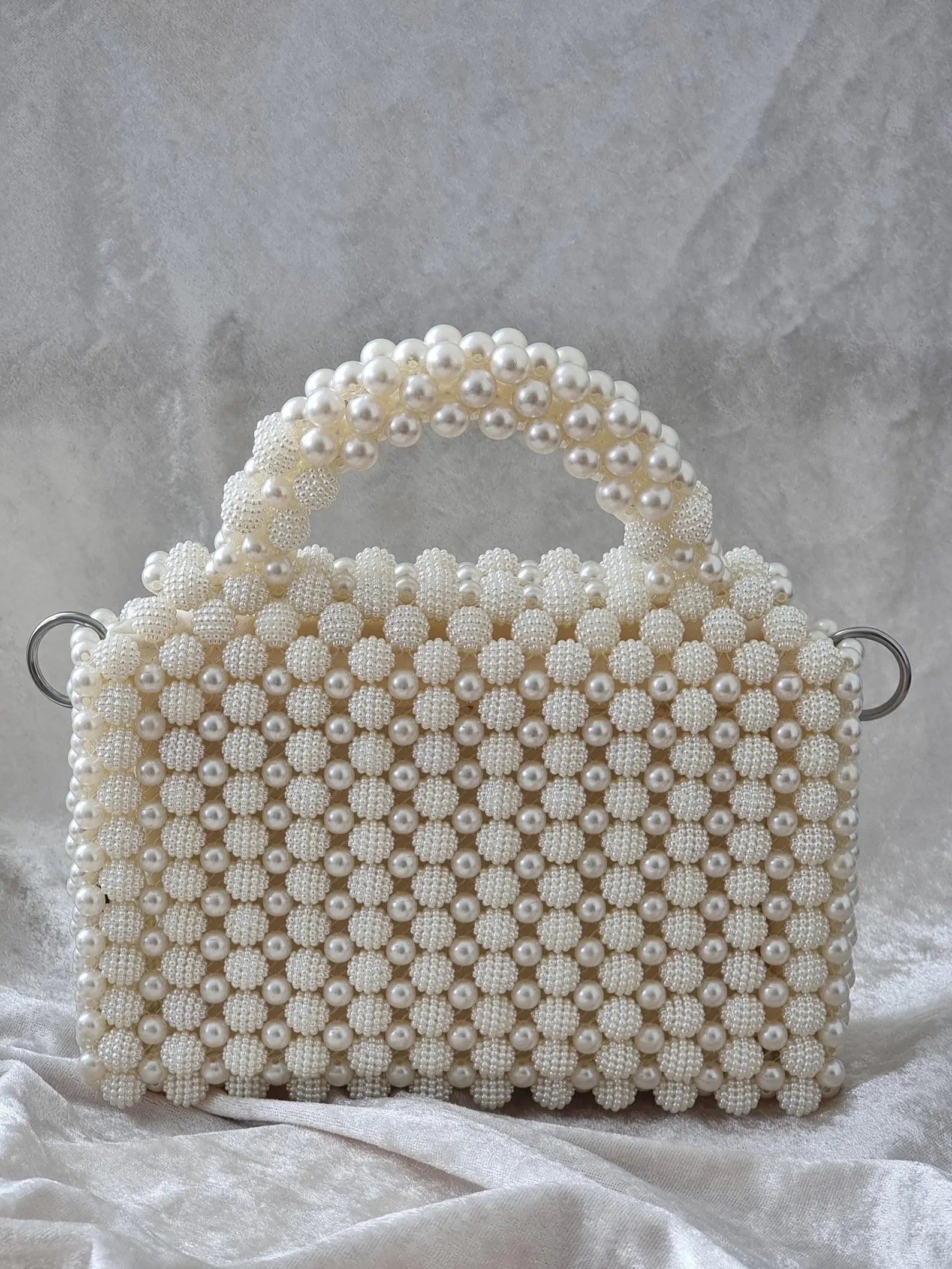 Cream White Pearl Bag