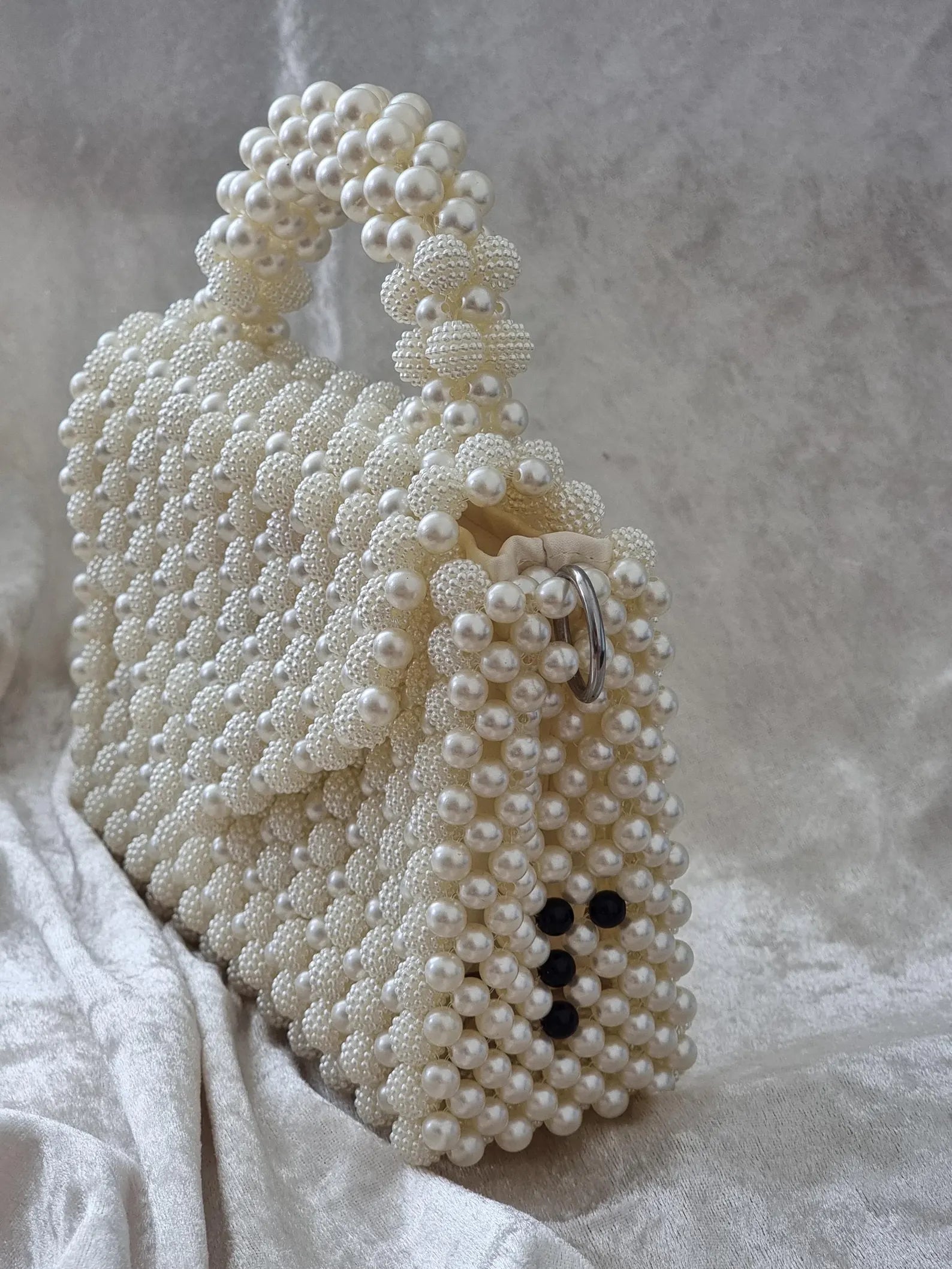 Cream White Pearl Bag