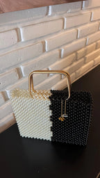 Black&White Beaded Bag