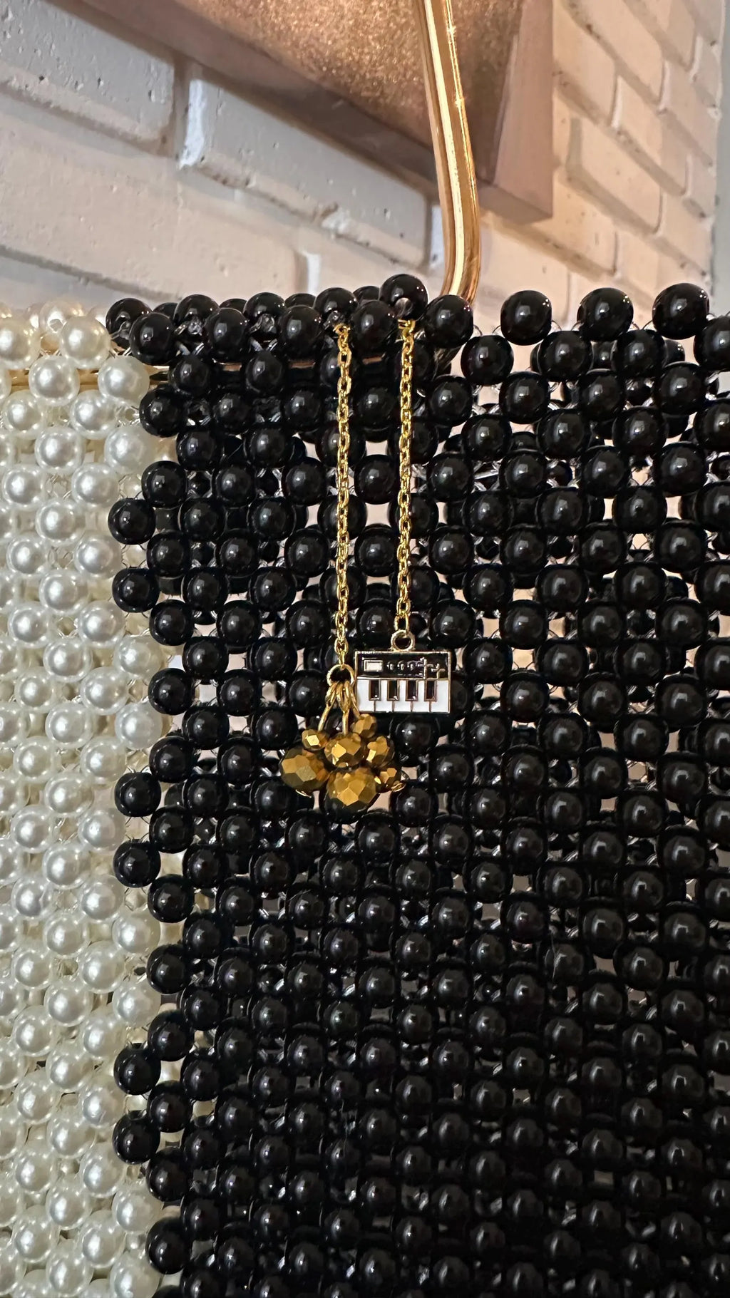 Black&White Beaded Bag
