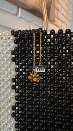 Black&White Beaded Bag
